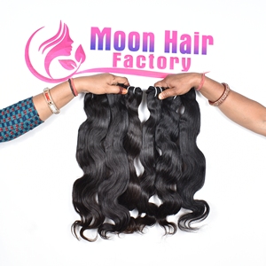 Extensions de cheveux humains vierges naturelles Bodywave de haute qualité, nouveau produit, directement d'Inde, en vrac, pas cher, Remy par exportation - Product Image 1