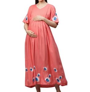Vestido de Maternidad 2026 al por Mayor para Mujer, de Alta Calidad, Estampado, Tipo Camiseta sin Mangas, Vestido Maxi para Damas - Product Image 4