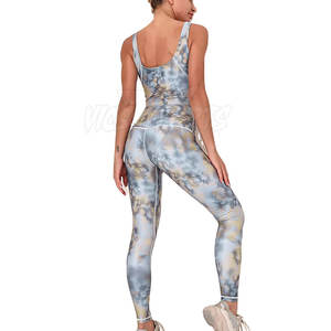 Ensemble de yoga sans couture pour femmes, vêtements de sport, leggings taille haute et soutien-gorge de sport rembourré - Product Image 3