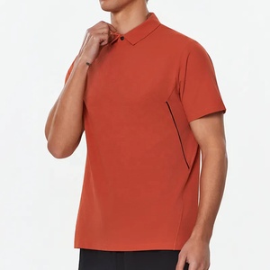Stretch Fabric Muscle Fit <b>Athletic</b> T Shirts with Collar Custom Logo Print Quick Dry Performance Golf Apparel Low MOQ Sports Polo - Product Image 1