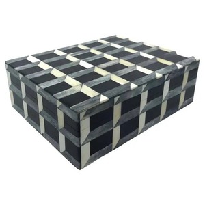 LAMETIERARTZ Indian Wooden Decorative <b>Jewellery</b> Black White Bone Box Stylish Newly Designed Home Decor Homeware Indian Handmade - Product Image 1