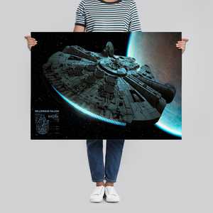 Affiche Star Wars Millennium Falcon de style moderne pour décoration murale - Product Image 2