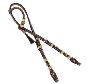 Harnais à une oreille en cuir de qualité supérieure, best-seller, avec nœuds en cuir brut, équipement équestre pour l'équitation, prix incroyable - Product Image 3