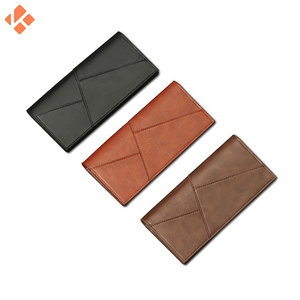 2024 Rayvik International luxe hommes portefeuille véritable cuir véritable fermeture ouverte personnalisé porte-carte de crédit Long Polyester rayé - Product Image 5