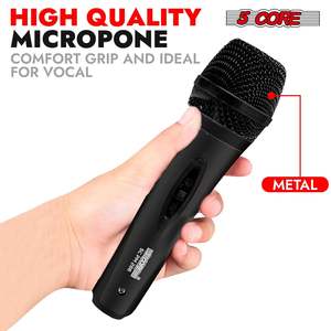 5Core XLR <b>Microphone</b> Dynamic Mic Karaoke <b>Singing</b> Studio Mics Handheld Microfono - Product Image 6