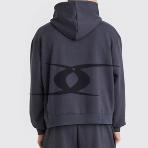 ชุดวอร์มขาบานสำหรับผู้ชายชุดวอร์มผ้าฟลีซทำจากผ้าฝ้าย100% กางเกงขาบานและเสื้อฮู้ดชุดวอร์มสำหรับผู้ชาย - Product Image 4