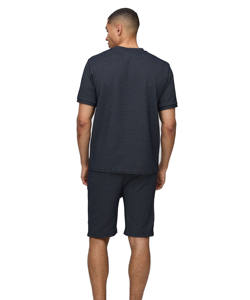 Conjunto corto de 2 piezas de gofres de verano para hombre de alta calidad, camiseta y pantalones cortos de algodón de manga corta transpirable personalizados, ropa de calle de talla grande - Product Image 2