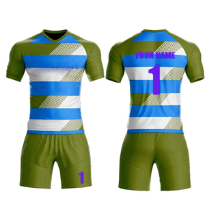 Tenue de football unisexe de haute qualité respirante, nom de l'équipe personnalisé, logo de couleur, 100% polyester, ensembles automne-été - Product Image 4