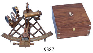 Sextant nautique brillant en laiton massif, Vintage, Style ancien - Product Image 4