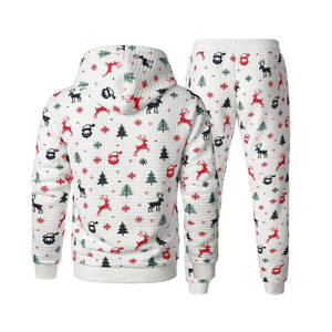 Vente à Chaud Ensemble de Survêtements d'Hiver en Coton et Nylon pour Hommes Entièrement Personnalisable Design de Noël OEM Survêtement de Noël - Product Image 6