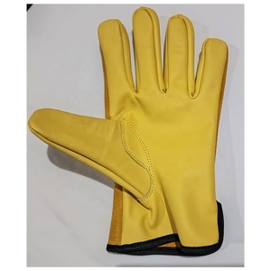 Gants de sécurité en cuir fendu de vache anti-coupures pour le jardinage, la coupe du bois, la conduite de camions de construction et les travaux de jardinage - Product Image 4