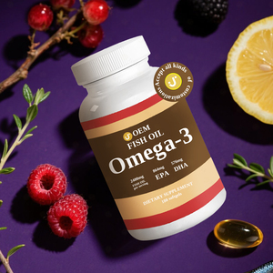180 Softgels Burpless Lemon Flavor Triple Strength <strong>Omega</strong>-<strong>3</strong> Fish Oil <strong>EPA</strong> <strong>DHA</strong> 2400 mg for Adults - Product Image 1
