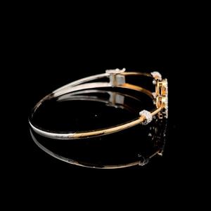 Bracelet personnalisé pour femme en argent et or plaqué bicolore, bracelet unique en zircone pour les mariages, les fêtes, les cadeaux, diamant moissanite - Product Image 5