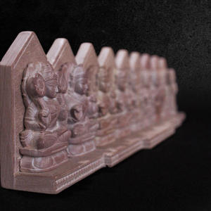 Sculpture en pierre de Konark faite à la main Ashta Lakshmi Feature Showpiece pour les occasions de Noël et Diwali (13x3 pouces) - Product Image 6