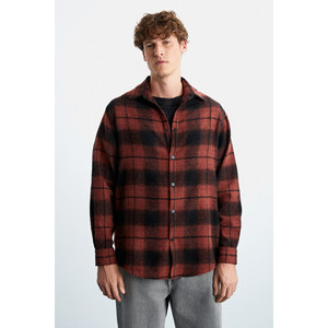 เสื้อเชิ้ตผ้าสักหลาดผู้ชาย GRIMELANGE Simoni แบบหนา กระดุมแป๊ก ทรงโอเวอร์ไซส์ แบบเสื้อแจ็คเก็ต - Product Image 5