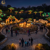 Großflächiges Wildtier-Laternenfest für Zoos mit schlüsselfertiger Designfertigung und globaler Installation