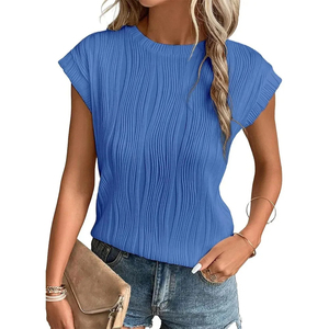 Blusas holgadas informales sólidas para mujer, camisas de gran tamaño Vintage de primavera a la moda para mujer, camisetas elegantes transpirables de algodón 100% - Product Image 2