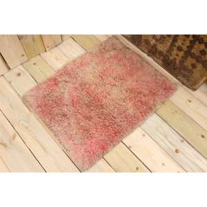 Tapis turc, petit tapis vintage 2,1x2,6 pieds, tapis en laine à imprimé animal rose - Product Image 1