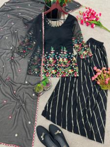 <b>Presenting</b> New Heavy Embroidery Sequence Work Top Bottom and Dupatta Set Fully Stitched Ready to Wear Collection Dress Suits - Product Image 6