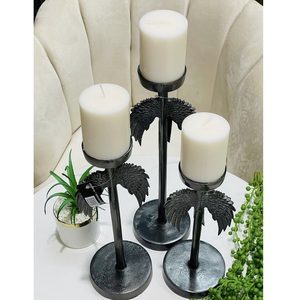 Fancy Design Metal <b>Candlestick</b> Holders Electroplated Gold <b>Black</b> Base T Light Candle Holder for Home and garden Decoration - Product Image 5