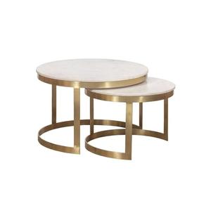 Venta caliente Nueva llegada Mesa auxiliar de hierro de diseño simple con elegante tapa de mármol para sala de estar Estilo moderno Precio al por mayor - Product Image 3