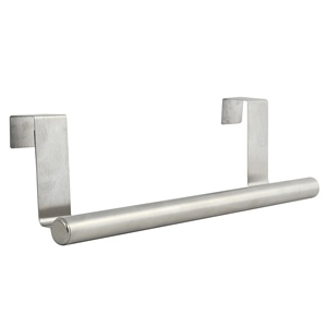 Porte-serviettes / porte-serviettes en acier inoxydable NSV en couleur argent 24 x 10 m - Product Image 1