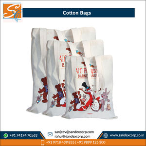 Manufacturer in India of Attractive Pattern Highest Selling <b>Recycled</b> 100% Carded Cotton Shopping <b>Bags</b> at Direct Factory Price - Product Image 5