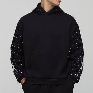 Venta al por mayor de moda diseño de diamantes de imitación personalizados para hombres chándal Streetwear chándales de alta exigencia para invierno transpirable personalizado - Product Image 4