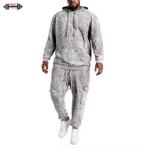 Marque privée de haute qualité hiver lavage à l'acide survêtements personnalisés pour hommes 100% coton polaire respirant à capuche Sport Design - Product Image 1