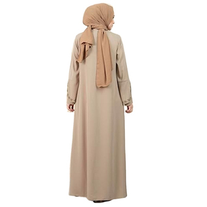 Nouveau fabricant Abaya en mousseline de soie simple modeste de haute qualité femmes musulmanes Thobe / Thawb robe dames vêtements islamiques Logo personnalisé - Product Image 4