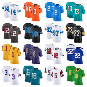 Maillot de football américain personnalisé unisexe grande taille tissu à mailles respirant uniforme d'équipe logo personnalisé antibactérien à séchage rapide - Product Image 5