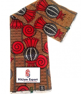 Zambia Style 100 Percent Cotton African Wax Print and Ankara Fabric Affordable <b>for</b> Sewing Quilting Clothing and Crafts - Product Image 3