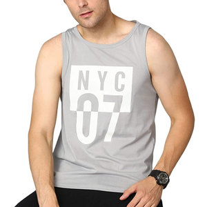 Camiseta sin mangas 100% de algodón para hombre, camiseta sin mangas personalizada, venta al por mayor - Product Image 1