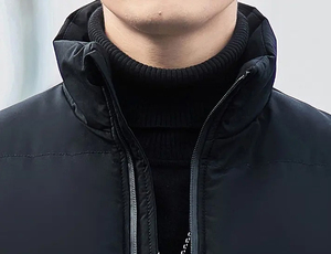 Chaqueta Bomber de Invierno para Hombre, Fabricación OEM, Cuello Alto, Antibacteriana, Logotipo Frontal Personalizado, Tela para Exteriores de Huzaifa Products - Product Image 6