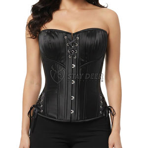 Corset gothique sombre à porter sur le buste pour femmes, vêtements de soirée, fournisseur en gros, OEM/DOM - Product Image 5