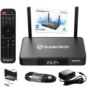 New Super Box S6 PRO Fully Loaded, Newest Pack, 4G+64G Powerful Smart Box, Parental <b>Control</b> Time, Super Powerful <b>TV</b> Box - Product Image 1