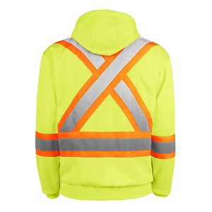 Veste de chantier réfléchissante haute visibilité pour hommes Veste de travail à capuche avec caractéristiques réfléchissantes pour une meilleure sécurité - Product Image 4