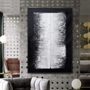 Decoración del hogar acrílico negro <span class=keywords><strong>gris</strong></span> textura pinturas al óleo sobre lienzo cuadros de pared modernos pintura de Arte <span class=keywords><strong>Abstracto</strong></span> hecha a mano - Product Image 5