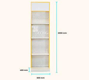 Estantería Metálica Perforada para Supermercado, Estantería Ajustable Tipo Góndola, Recubierta de Polvo, Fabricación en Vietnam, OEM ADONG A38 - Product Image 2