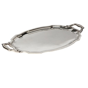 Hôtels Maison Restaurant Plateau de service en métal nickelé pour plats délicieux Dessert dans les hôtels Restaurants Plateau de service pour la maison - Product Image 6