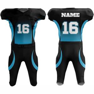 Maillot de football américain personnalisable pour équipe professionnelle, respirant, à manches courtes, séchage rapide, protection UV, grande taille, unisexe - Product Image 4