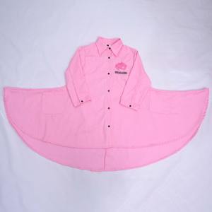 เดรสทรงสูงต่ำสำหรับผู้หญิงชุดเดรสลำลองสีชมพูแบบปักลายยาวสีทึบออกแบบได้ตามต้องการ - Product Image 6