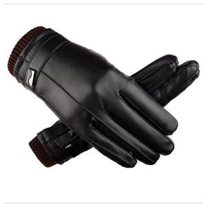 Men's Dress Leather Touch Screen Gloves Sporty Style for Formal Winter Outdoor Use - Product Image 4