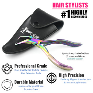 My Hair Tools Pro Hair Extensions Remover Pliers Stainless Steel Beading Tool Kit Remove Plier Set for beads I-Link Mi - Product Image 5
