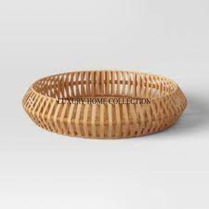 Durable and stylish rattan material serving tray with a handcrafted weave pattern for natural elegance in home interiors - Product Image 6