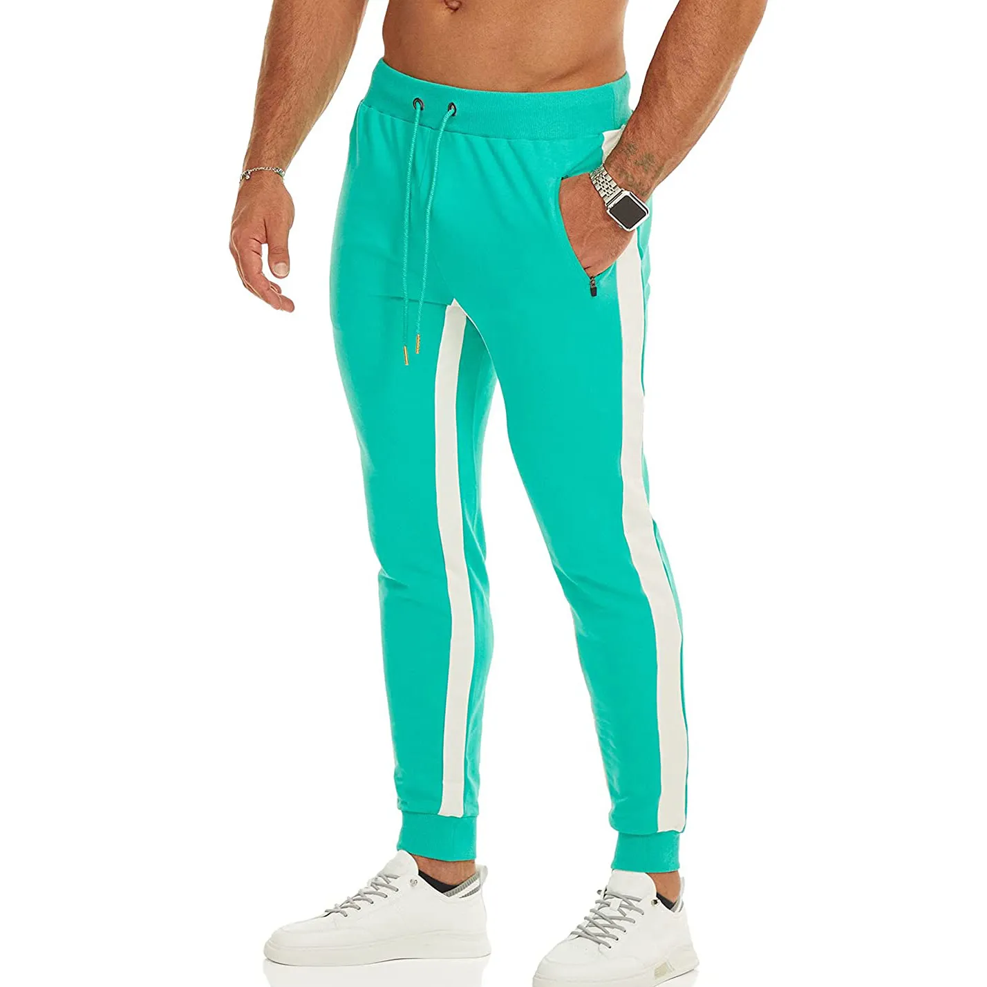 Nouvelle arrivée 2024 vente en gros de pantalons de jogging de marque privée avec logo personnalisé pantalons de jogging d'exercice de sport pour hommes