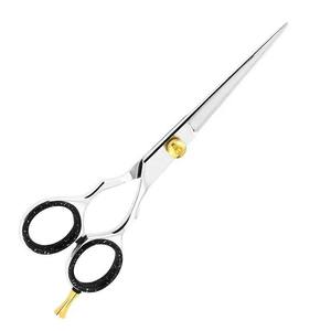 Tijeras de pelo de satén personalizadas, tornillo ajustable de bisel recto 4cr13, borde superafilado, acabado de peluquero, incluye belleza personalizada - Product Image 3