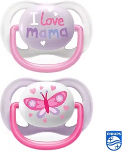 Philips Avent siêu không khí núm vú, cho 0-6m, chỉnh nha & BPA-, 2 cái, bao gồm tiệt trùng/trường hợp scf080/02, màu hồng và màu tím - Product Image 6