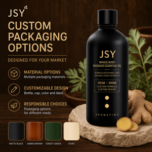 Huile de massage au gingembre et à l'armoise <span class=keywords><strong>JSY</strong></span> pour les épaules, le cou et le dos, huile essentielle végétale chauffante pour le corps entier, spa, marque privée OEM ODM - Product Image 6