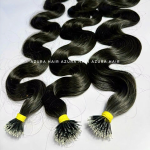Cheveux spécialisés Nouvelles arrivées vietnamiennes Cheveux vierges crus à cuticule alignée, extension de cheveux, anneau nano 38 pouces vague de corps - Product Image 1